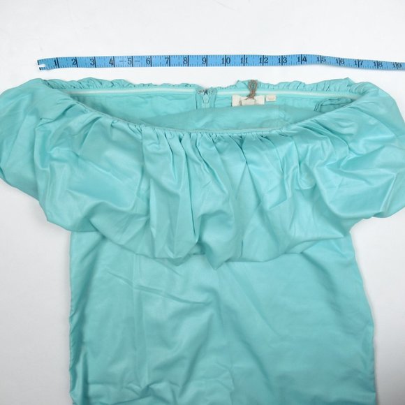 Anthropologie Let Me Be Strapless Slim Bubble Dress Hawaiian Blue - Large - Picture 5 of 13